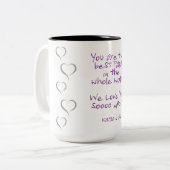 Bester Papa! Zweifarbige Tasse (Vorderseite Links)