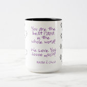 Bester Papa! Zweifarbige Tasse (Mittel)