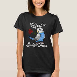 Bester Papagei Mama I Blue Budgie Budgerigar T-Shirt