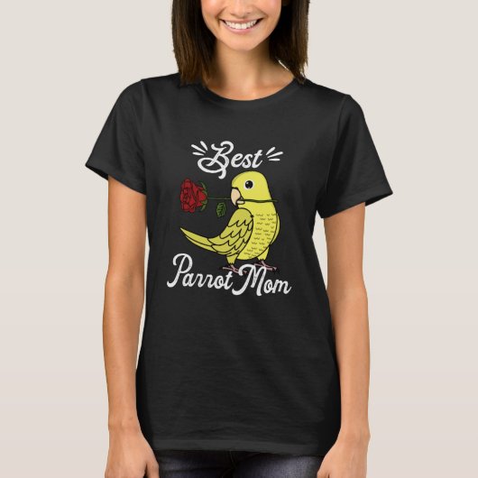 Bester Papagei Mama I Gelber Paprika T-Shirt (Vorderseite)