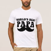 bester Papaschnurrbart der Welt T-Shirt (Vorderseite)