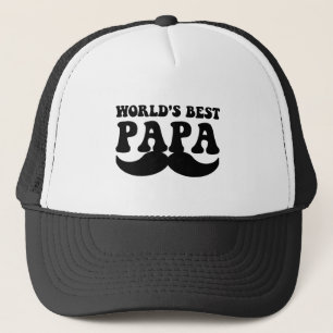 bester Papaschnurrbart der Welt Truckerkappe