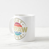 Bester Papaw je Retro Vintager Opa Vatertag Kaffeetasse (Vorderseite Links)