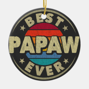 Bester Papaw je Retro Vintager Opa Vatertag Keramik Ornament