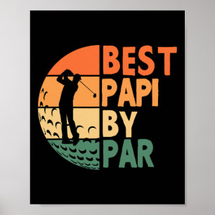 Bester Papi By Par Golfing Lustiger Golf Golfer  Poster