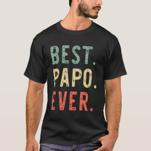 Bester Papo je Cooler Witz Vintager Vater Gif T-Shirt