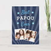 Bester Papou je | Vatertag-Foto Karte (Vorderseite)