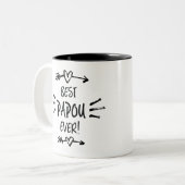 Bester Papou je Zweifarbige Tasse (Vorderseite Links)