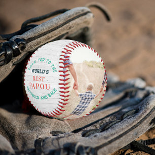 Bester Papou   Personalisierte Familienfotos Baseball