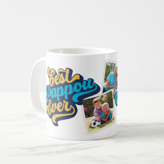 Bester Pappou je | Opa-Foto Kaffeetasse (Vorderseite Links)
