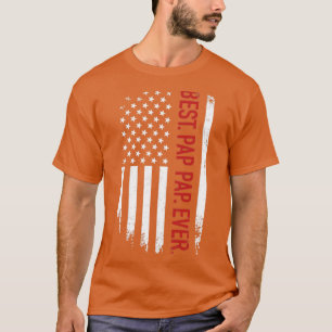 Bester Papppap je mit amerikanischer Flagge für Va T-Shirt