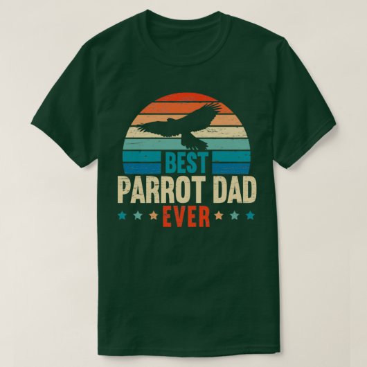 Bester Parrot-Vater je Vogelbeobachtung Bird-Vogel T-Shirt (Design vorne)