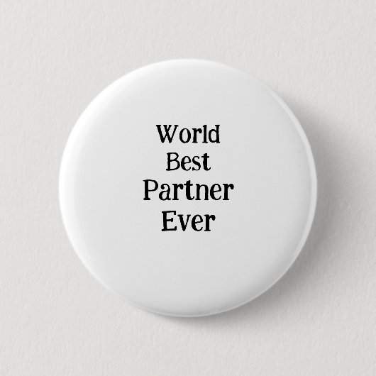 Bester Partner der Welt aller Zeiten Valentinstag Button (Vorderseite)