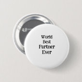 Bester Partner der Welt aller Zeiten Valentinstag Button (Vorne & Hinten)