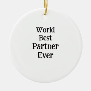 Bester Partner der Welt, Valentinstag Liebhaber Fr Keramik Ornament