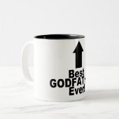 Bester Pate überhaupt Zweifarbige Tasse (Vorderseite Links)