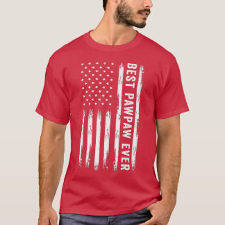 Bester Pawpaw je amerikanischer Flag Funny Vaterta T-Shirt