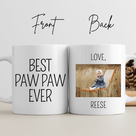 Bester Pawpaw je Personalisiertes Foto Opa Geschen Tasse
