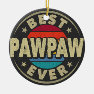 Bester Pawpaw je Retro Vintager Opa-Vatertag Keramik Ornament