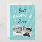 Bester Pawpaw je | Vatertag Foto Karte (Vorderseite)