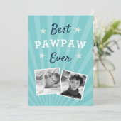 Bester Pawpaw je | Vatertag Foto Karte (Stehend Vorderseite)