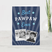 Bester Pawpaw je | Vatertag-Foto Karte (Vorderseite)