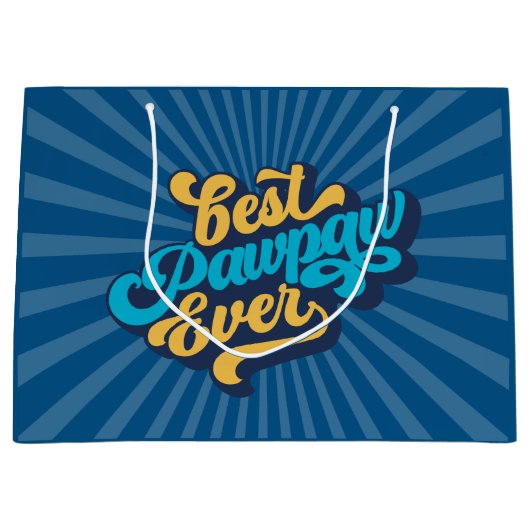 Bester Pawpaw je Vatertag Große Geschenktüte (Vorderseite)