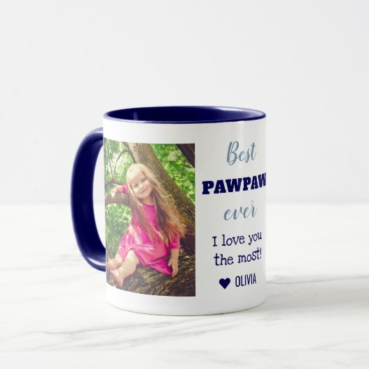 Bester PAWPAY je Liebe Sie das meiste 2 Foto   Tasse (Vorderseite Links)
