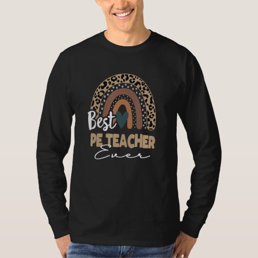 Bester Pe Teacher je Boho Rainbow Lehrer Apprecife T-Shirt (Vorderseite)