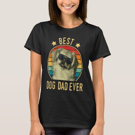 Bester Pekingese Vater je Hund Vatertag T-Shirt (Vorderseite)