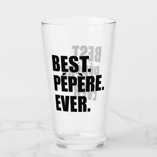 Bester Pepere je französischer Großvater Glas (Vorderseite)