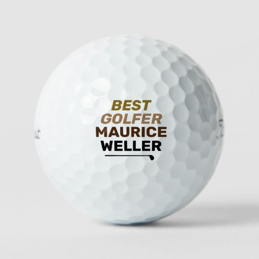 Bester Personalisierter Golfer Name Golfball (Vorderseite)