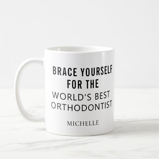 Bester Personalisierter orthodontitischer Beruflic Kaffeetasse (Links)