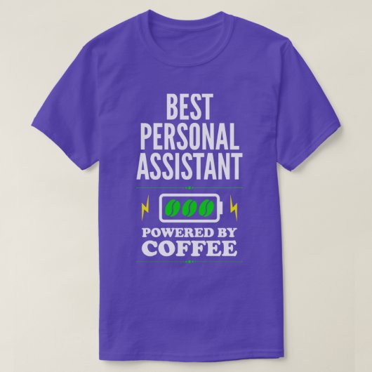 Bester persönlicher Assistent mit Kaffee für Pers T-Shirt (Design vorne)