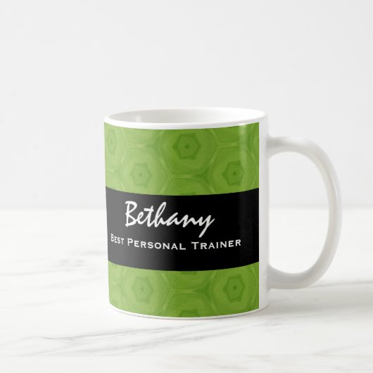 Bester PERSÖNLICHER TRAINER grünes und schwarzes Kaffeetasse (Rechts)