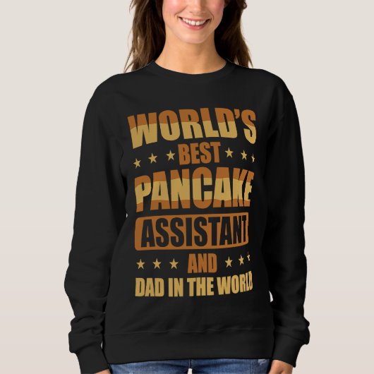 Bester Pfannkuchen-Assistent und Vater der Welt Sweatshirt (Vorderseite)