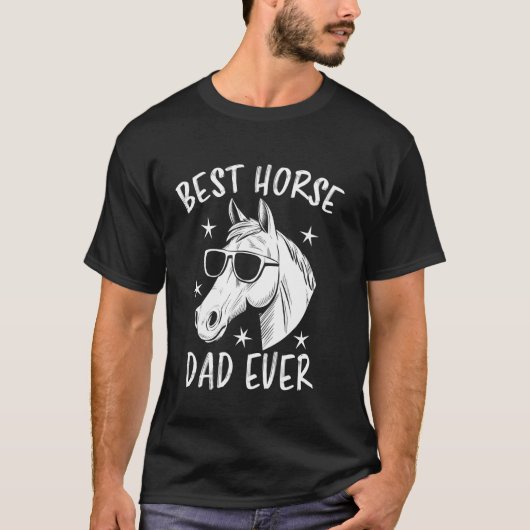 Bester Pferdevater Aller Zeiten Lustiges Pferd T-Shirt (Vorderseite)