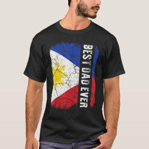 Bester philippinischer Vater je Philippinen Flagge T-Shirt