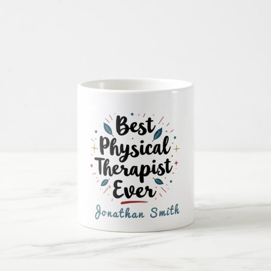Bester Physiotherapeut aller Zeiten Typografie-Ges Kaffeetasse (Mittel)