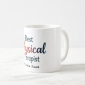 Bester "Physiotherapeut" Farbige Typografie Gesche Kaffeetasse (VorderseiteRechts)