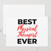 Bester Physiotherapeut je 2 Feiertagskarte (Vorne/Hinten)