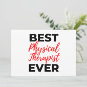 Bester Physiotherapeut je 2 Feiertagskarte (Stehend Vorderseite)