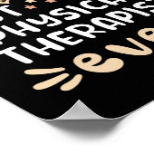 Bester Physiotherapeut je Leopard Rainbow-Geschenk Poster (Ecke)