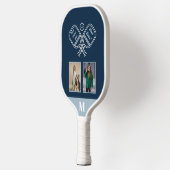 Bester Pickleball-Vater je 2 Foto Grid Picture Pickleball Schläger (Links)