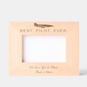 Bester Pilot, einfaches Foto aus Holz, Personalisi Geätzte Rahmen (Vorderseite)