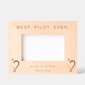 Bester Pilot, einfaches Foto aus Holz, Personalisi Geätzte Rahmen (Vorderseite)
