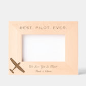 Bester Pilot, einfaches Foto aus Holz, Personalisi Geätzte Rahmen (Vorderseite)