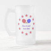 Bester Pingpong Mattglas Bierglas (Links)