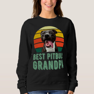 Bester Pitbuli Großvater Niedlicher Hund Lover Vin Sweatshirt