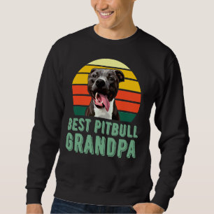 Bester Pitbuli Großvater Niedlicher Hund Lover Vin Sweatshirt